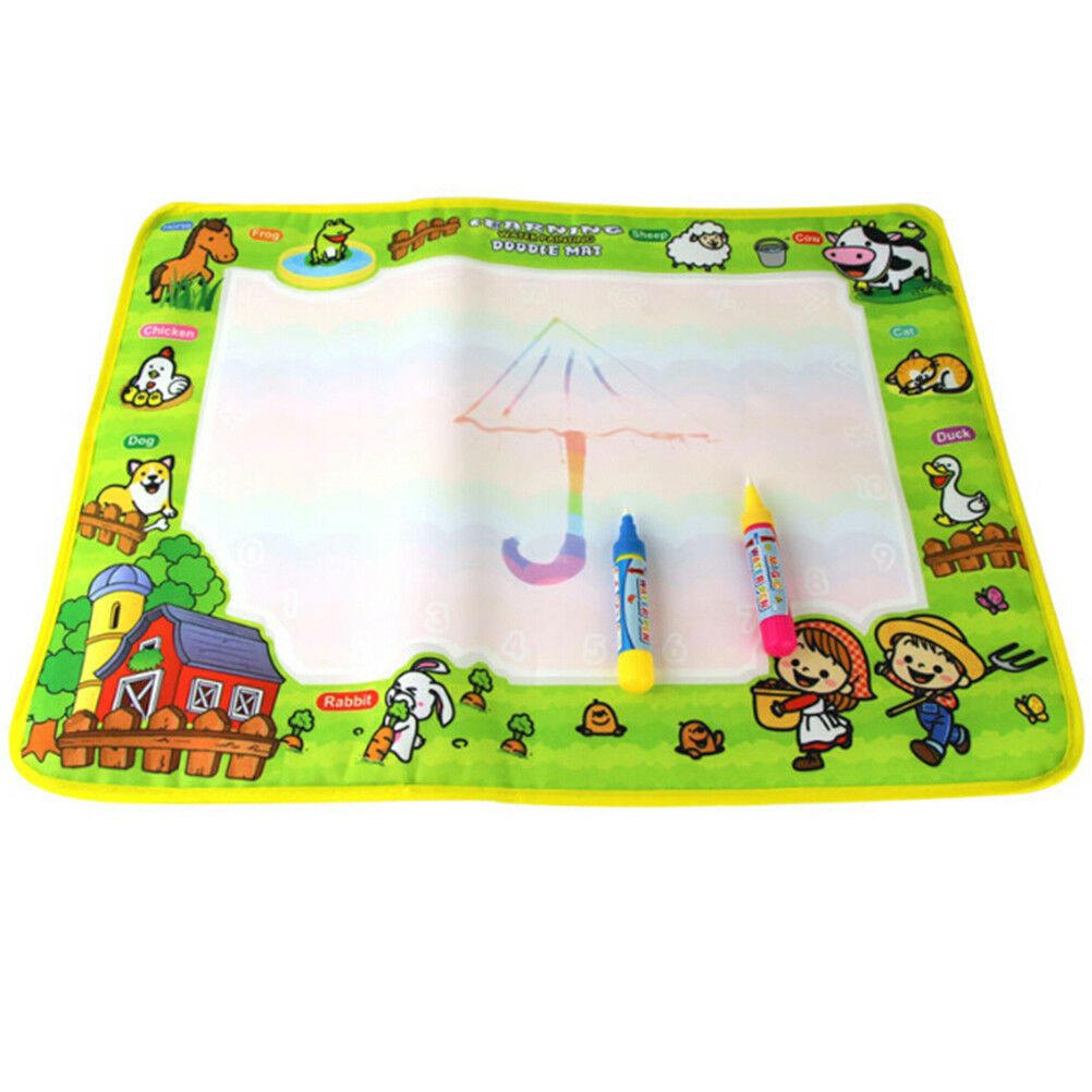 Water Drawing Mat With 2 Drawing Pen Kid'S Magic Water Drawing Play Mat DD