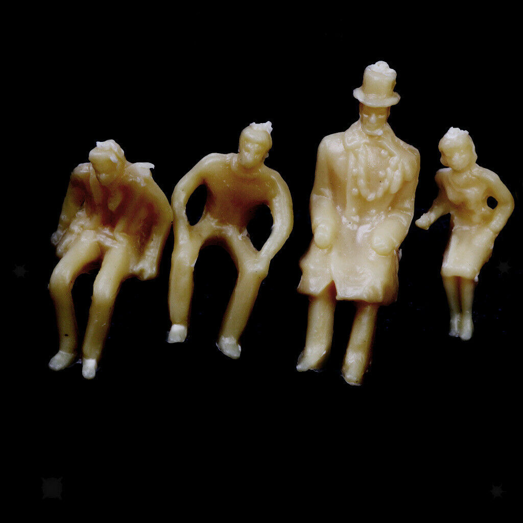 500x 87th Seated People Figures Landscape Plastic Microscopic Props Accs