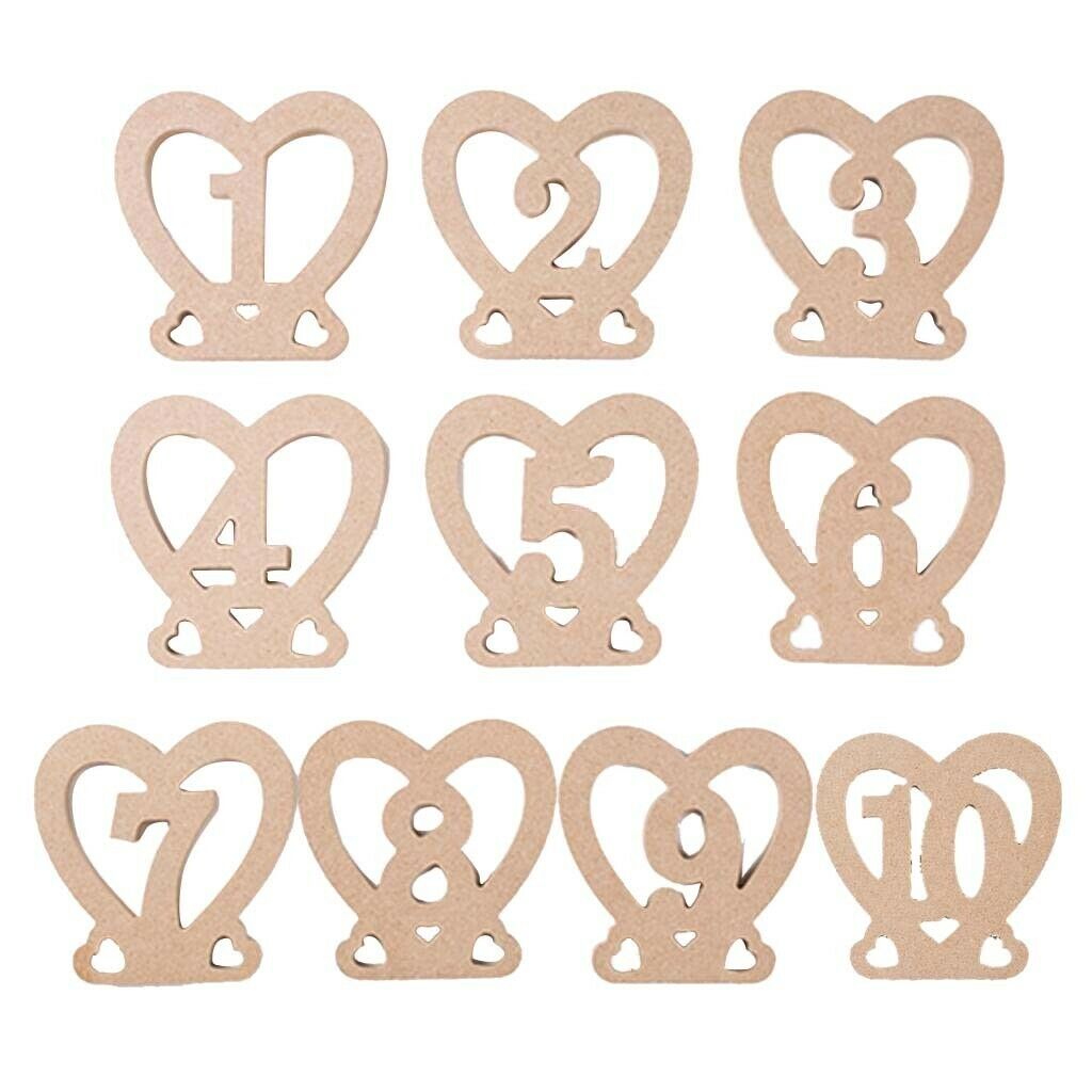 Wedding Table Numbers by 1-10 Wooden Table Numbers for Wedding Party Events or
