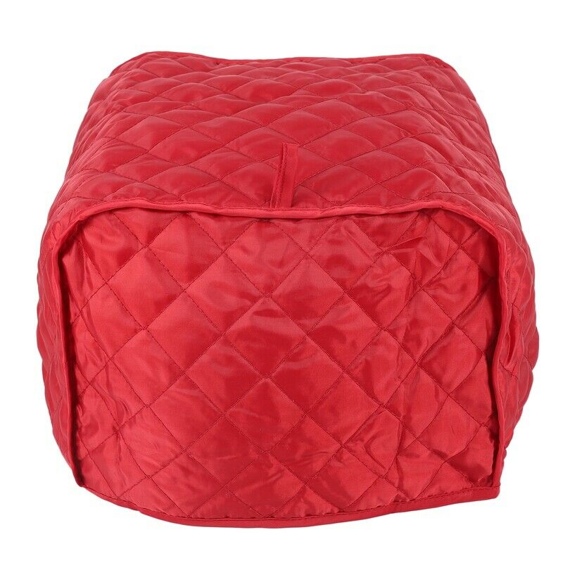 Polyester Quilted Four Slice Toaster Appliance Dust-Proof Cover (Red) O2W4W4