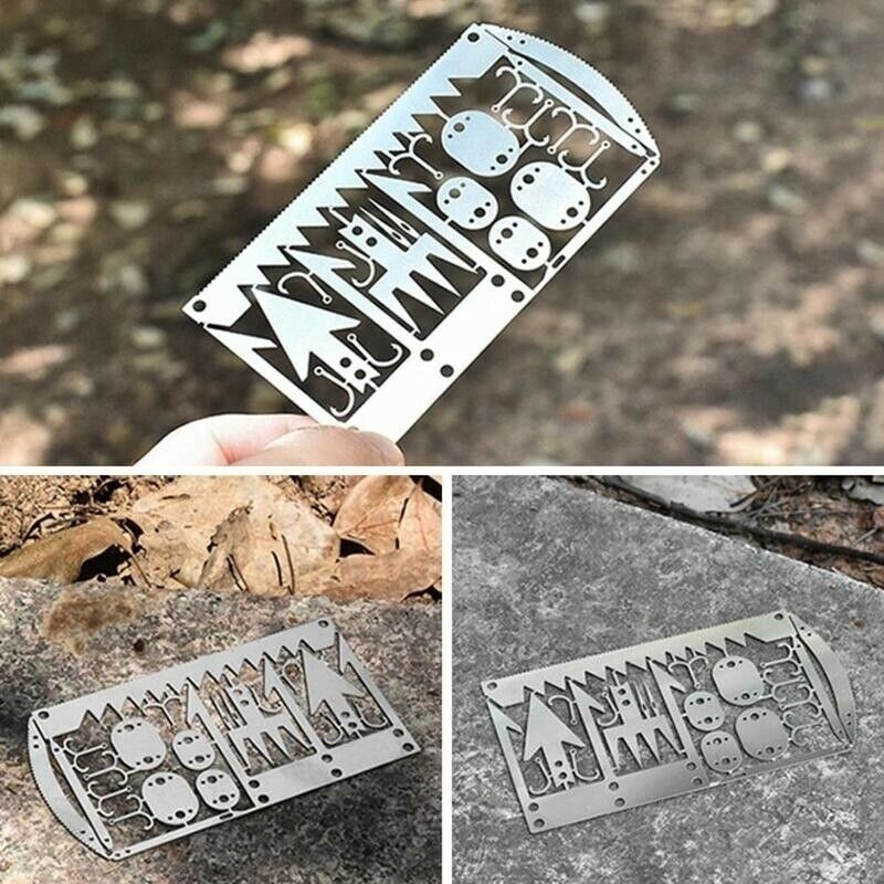 22 In 1 Survival Card-Multi Purpose Pocket Tool Steel Fishing Hunting ToolsFCA