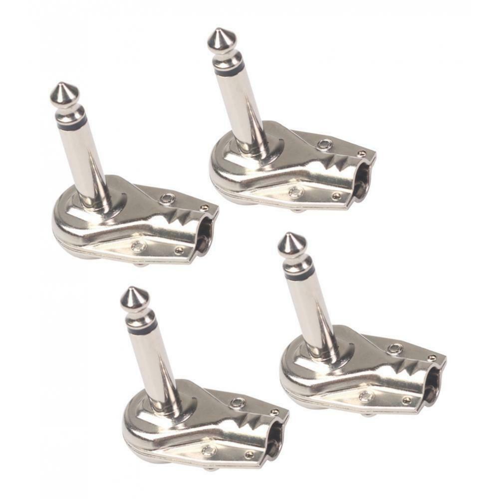 4 Pieces Diameter Guitar Effect Cable Plug Iron Welding Plugs Instrument