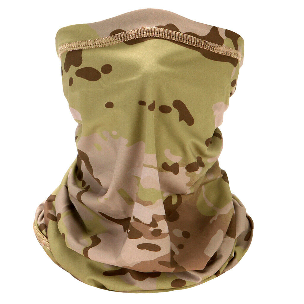 2x Camouflage Cycling Face Cover Balaclava Tube Scarf Ski Biker Neck Gaiter