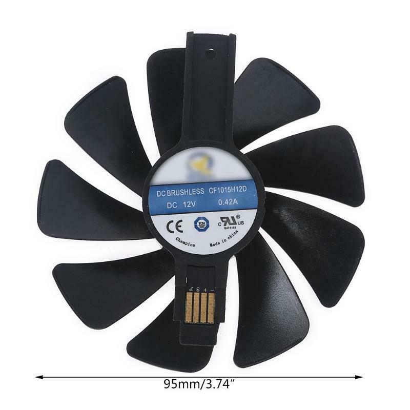 CF1015H12D4Pin 12V 0.42 VGA Fan Graphic Card Cooling for Sapphire RX480 570 95mm