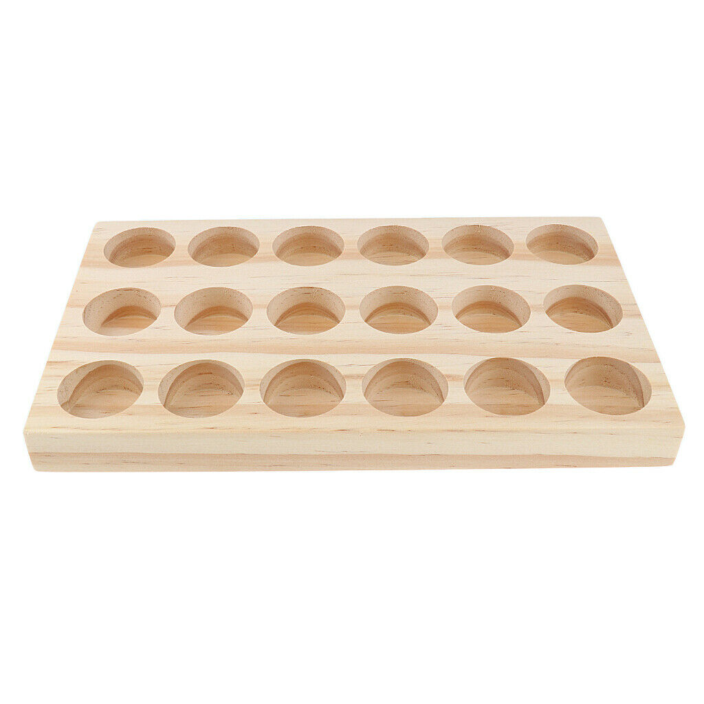 Wooden Essential Oil Massage Oils Display Storage Holder Organizer 18 Slots