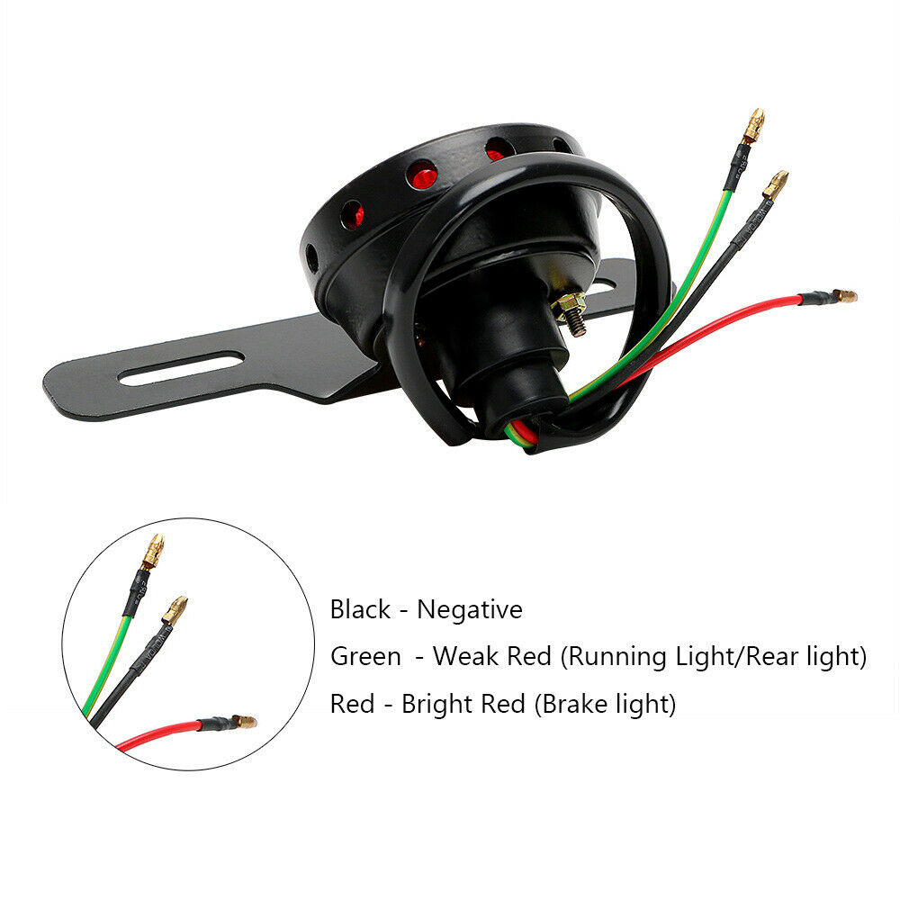 Motorcycle LED Rear Tail Brake Stop Light Rear Lights Taillight with License