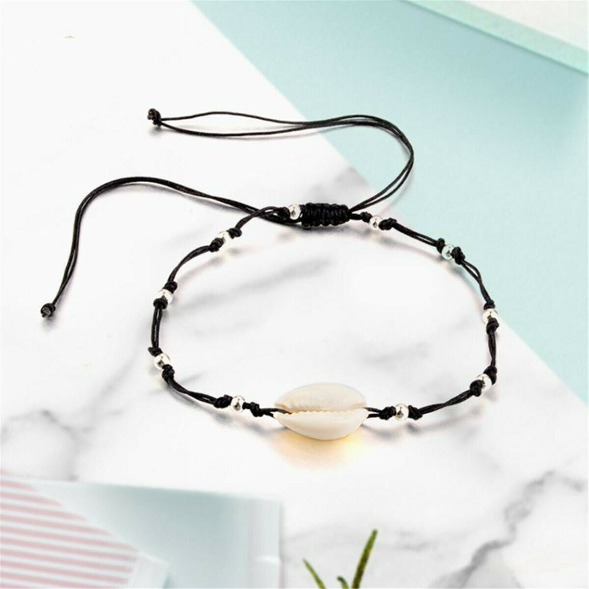 Fashion Lady Cowrie Bead Shell Ankle Bracelet Shell Bohemian Anklet Foot Jewelry