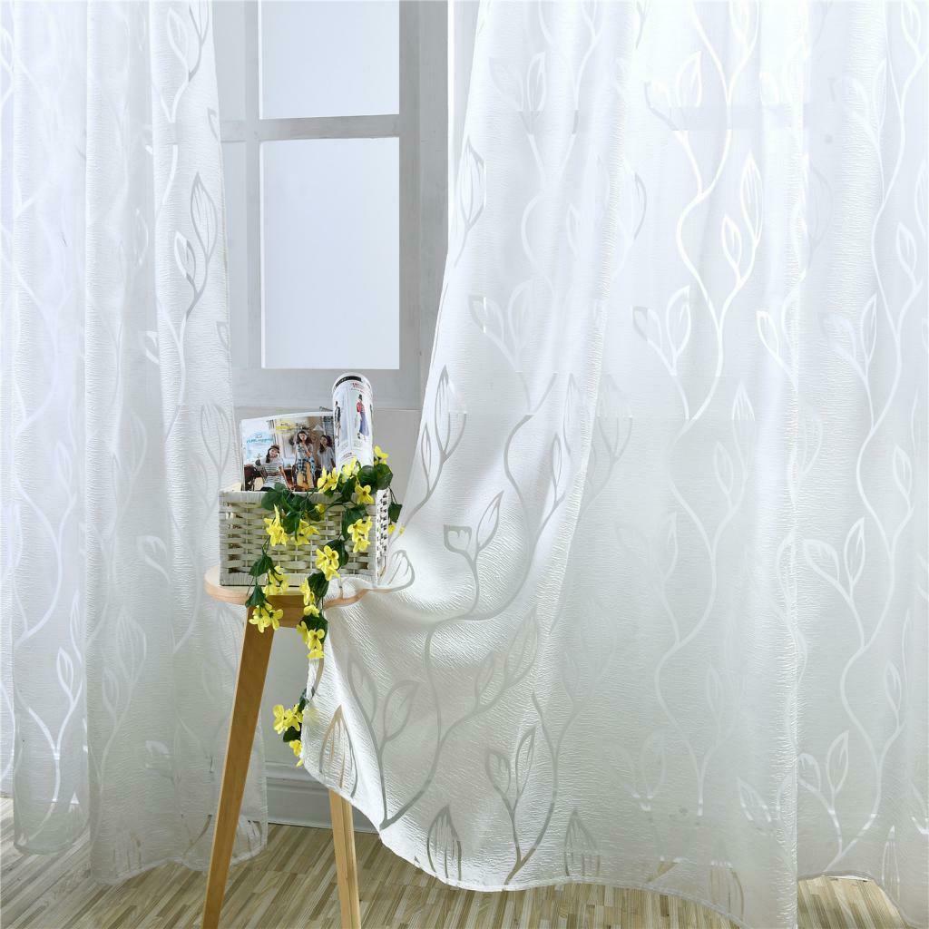 Hanging Curtain Flat Window Gauze Curtain Back Tab Curtain Divider White