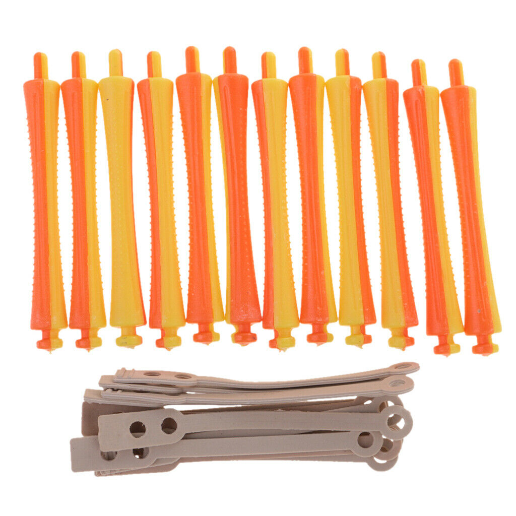 12x Salon Barber Perm Rods Waves Curlers Perming Styling Rollers Tools