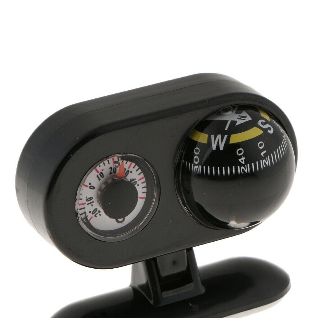 2 in 1 Car Ornament Direction Dashboard Compass with Thermometer Car-styling