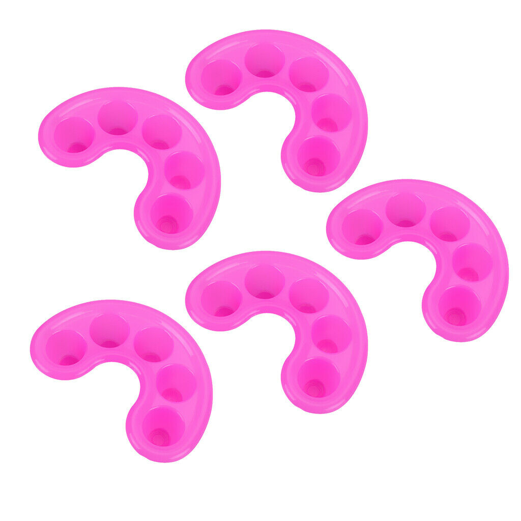 5xNail Art Tips Hand Soak Bowls Tray Treatment Remover Manicure Soaking Tool