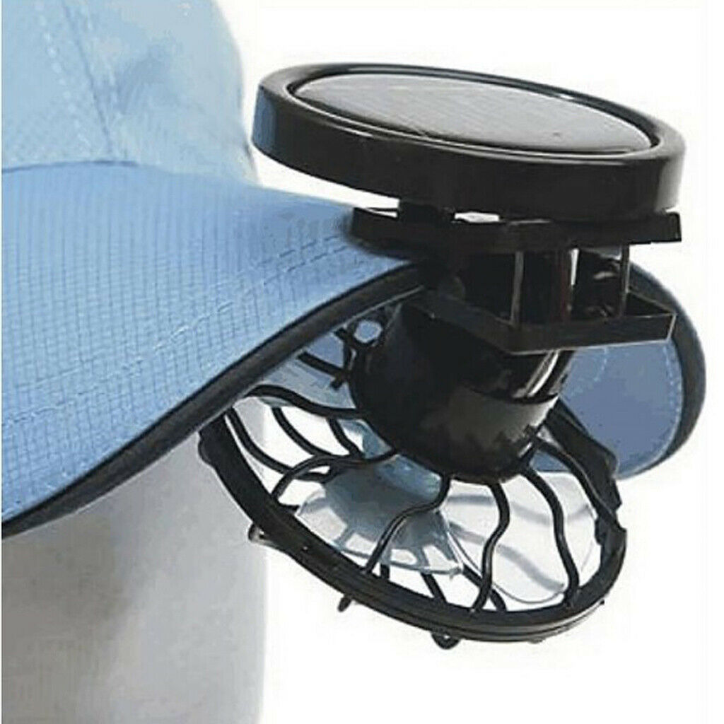 2Pcs Clip-on   Mini Solar Fan for Indoor Outdoor Portable Air Cooling Fan