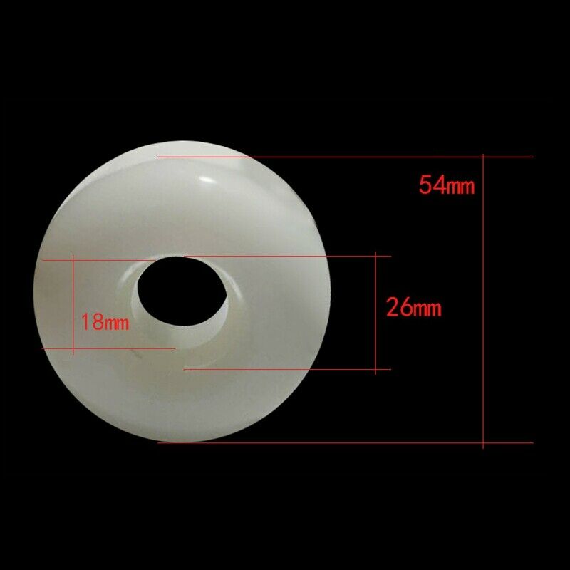 4pcs White Skateboard Wheels Longboard Accessory DIY Replacement Elastic PU 54mm