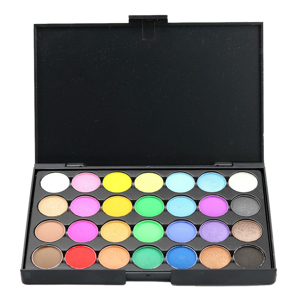 28 Shimmer Matte Colors Eye Shadow Set Bright Neon Eyeshadow Sleek Palette