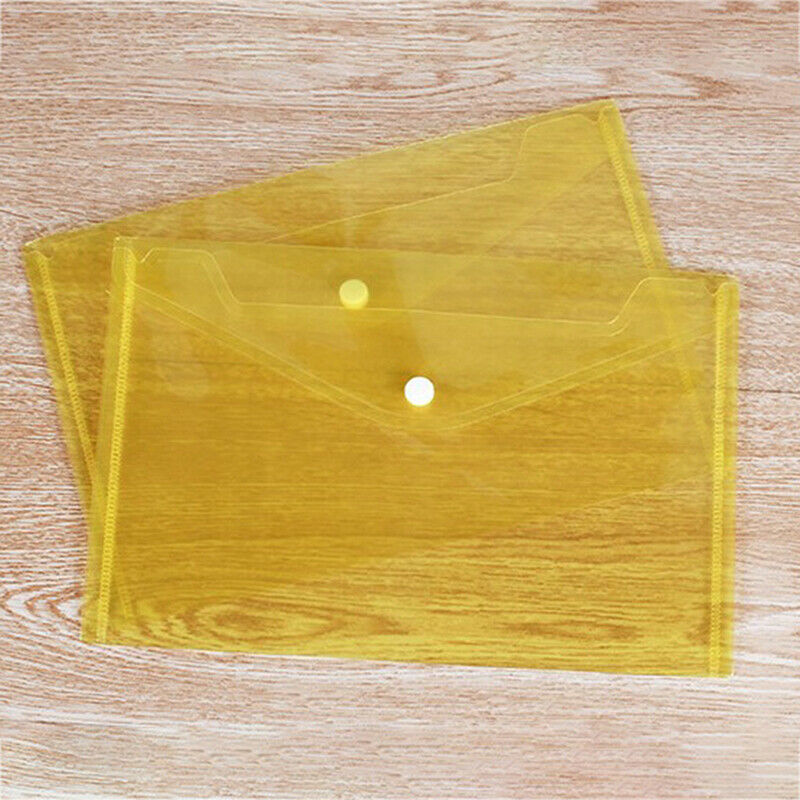 5pcs Plastic Envelopes Document Folder Letter Transparent File Envelopes .l8