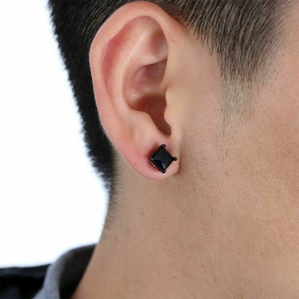 Crystal Women Mens Clip On Earrings Magnetic Ear Stud Non-Piercing CZ Zircon