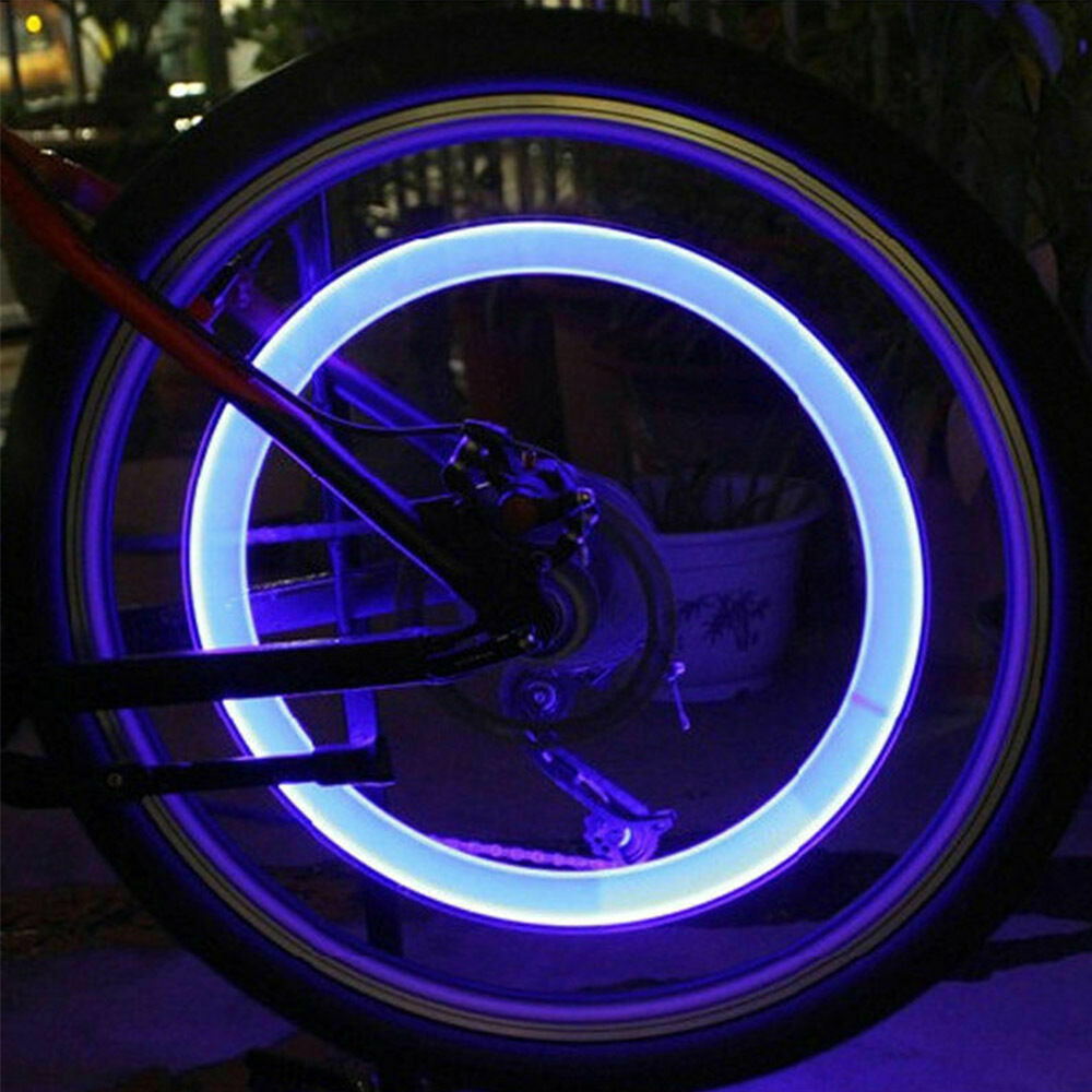 8X Bike Bicycle Car Wheel Motorcycle Tire Cap Neon Lamp LED Flash Light U