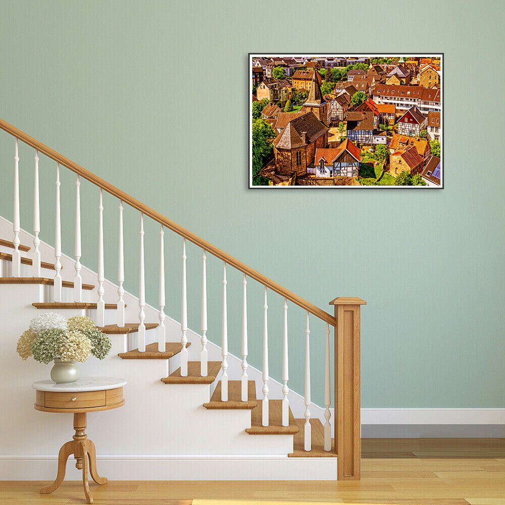 Town Roof Paper Jigsaw Puzzle 1000 Pieces Home Picture Handmade Toys Gift @