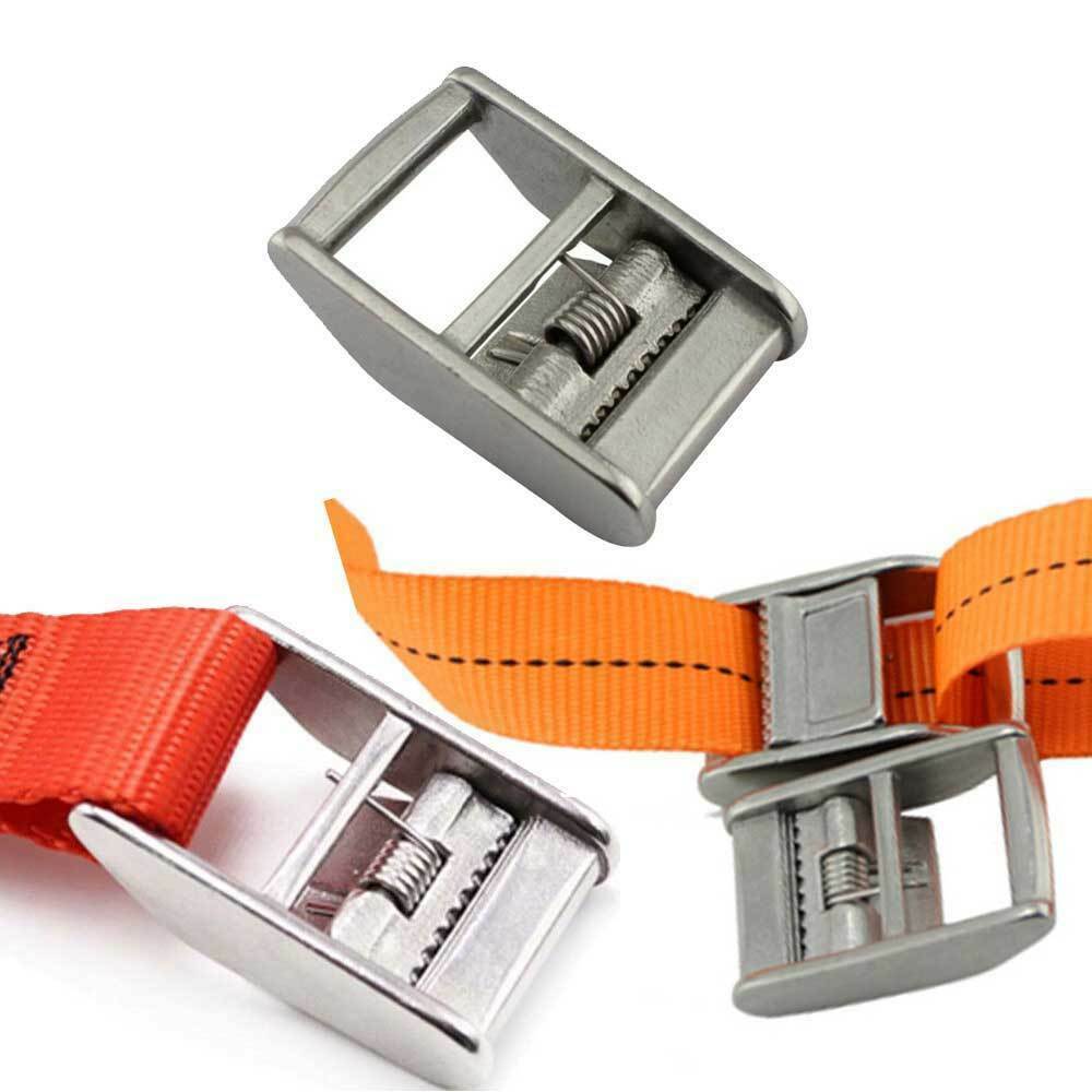 3PCS  Stainless Steel Tie Downs Cam Buckle 1" Belt Cambuckle Tie-Down Straps