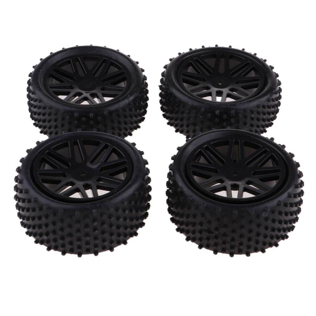 4Pcs 1/10 Wheels Tires For RC Race Cars HSP Redcat HPI AXIAL