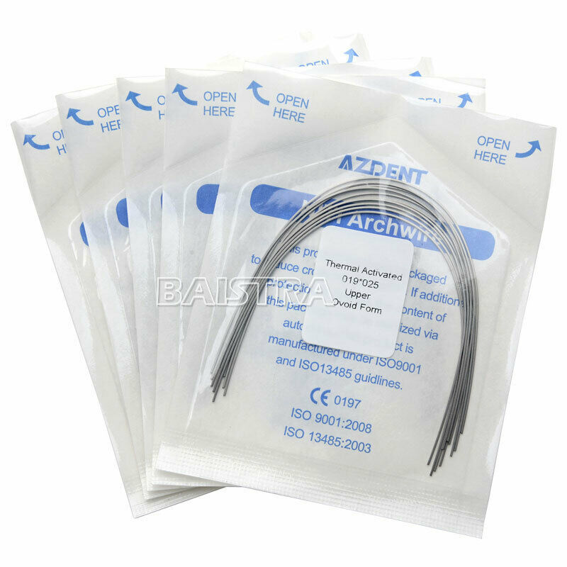 50 bags Dental Ortho Arch Wires Heat Thermal Niti Rectangular 019*025 Upper