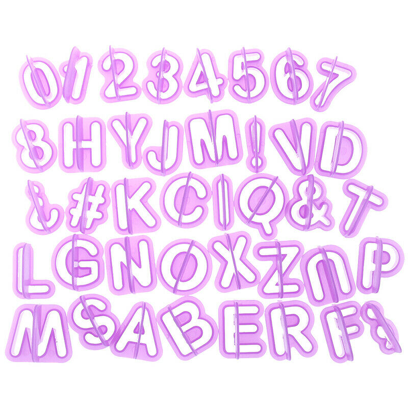 40Pcs/1Set Cake Baking Letter Cookie Fondant Alphabet Number Mold DIY Mold TDD