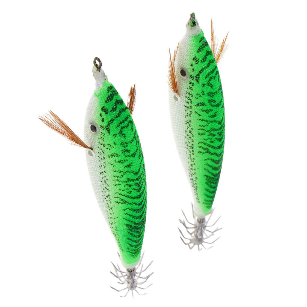 6pcs Luminous Hard Fishing Lures Simulation Prawn Squid Lure Hooks Tackle