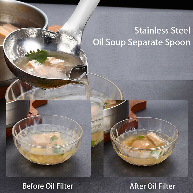 Oil Soup Separate Spoon Home Strainer Cooking Colander Dinner Tablewa.l8