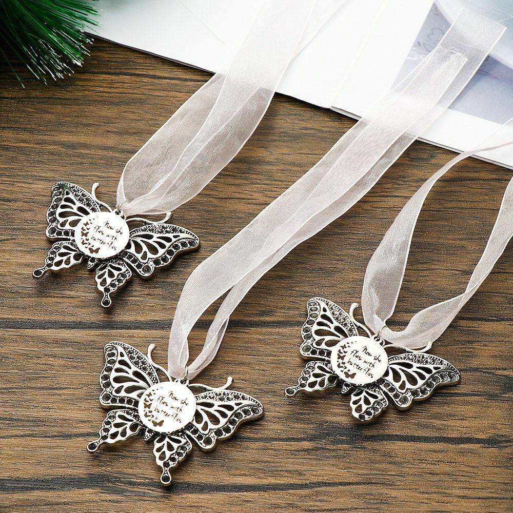 Decoration Mourning Pendants Loved Ones Souvenir Now She Flies With Butterflies
