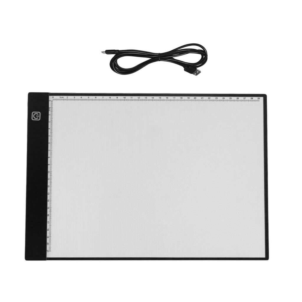 LED light bar Art Tattoo A4 drawing pad table template with scale