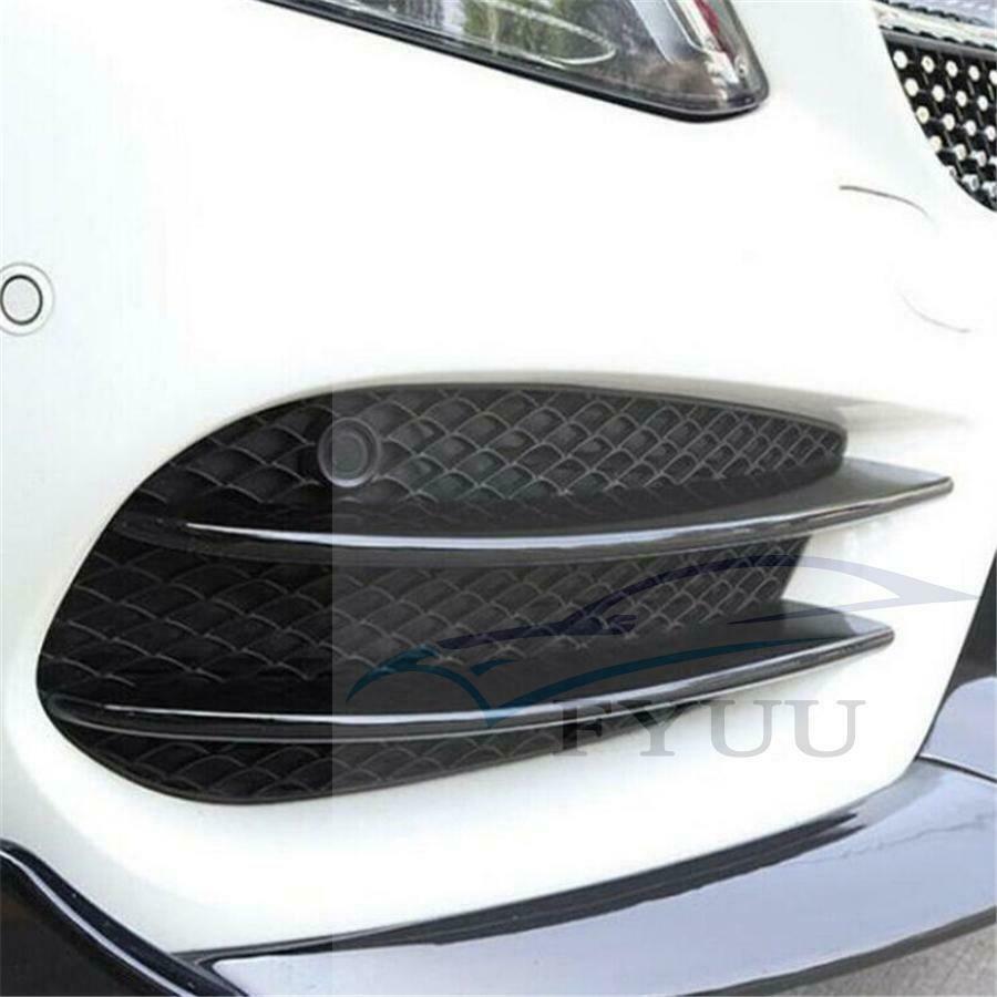 Front Fog Light Decorative Cover Trim for Mercedes-benz 2015-2018 C Class Glossy