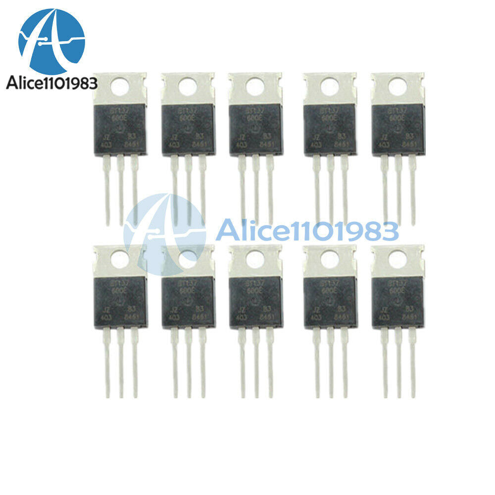 20PCS BT137-600E TO-220 BT137 600V 8A Triacs Thyristor BT137