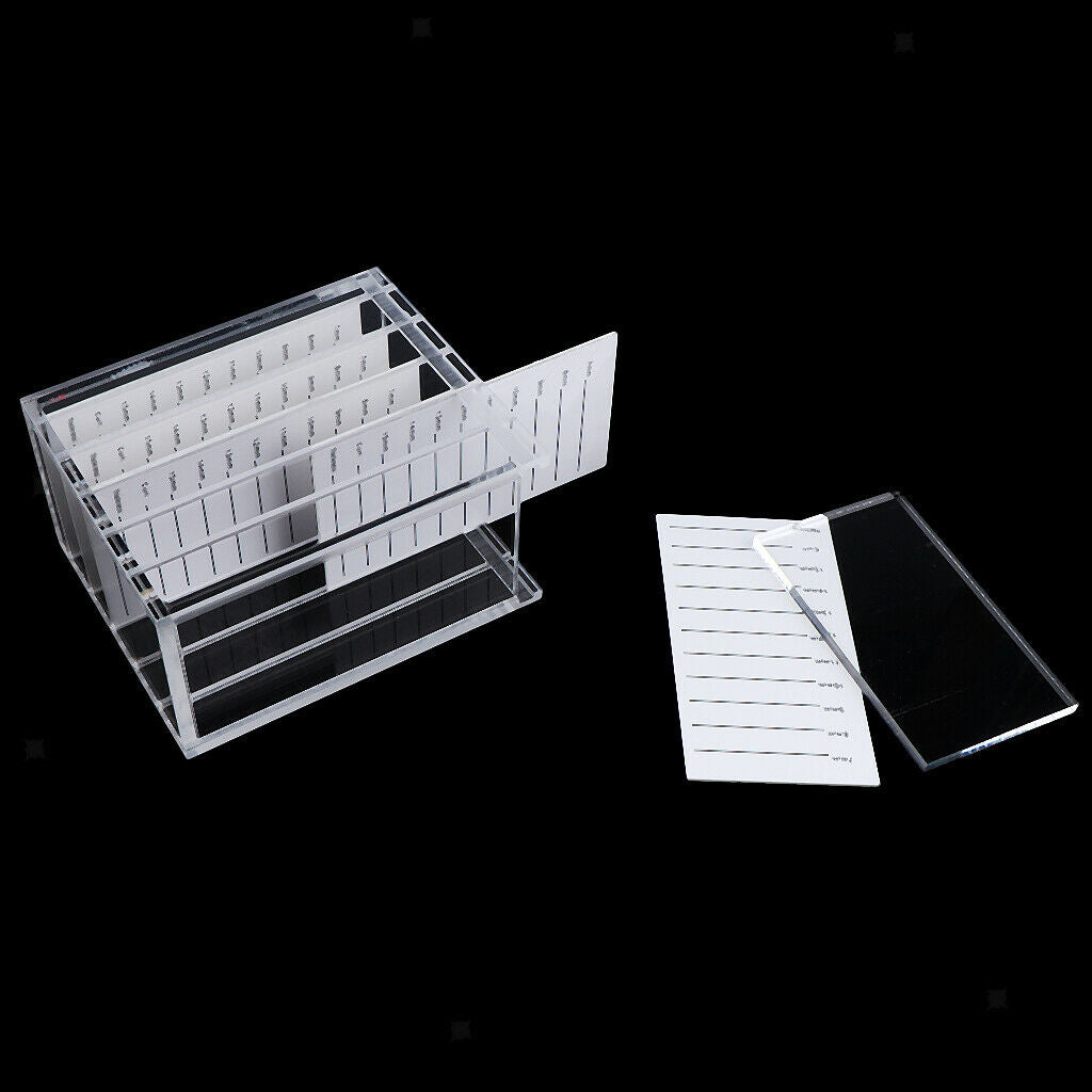 5x 5-Layer Eyelashes Storage Case Organizer Lash Adhesive Glue Holder Pallet