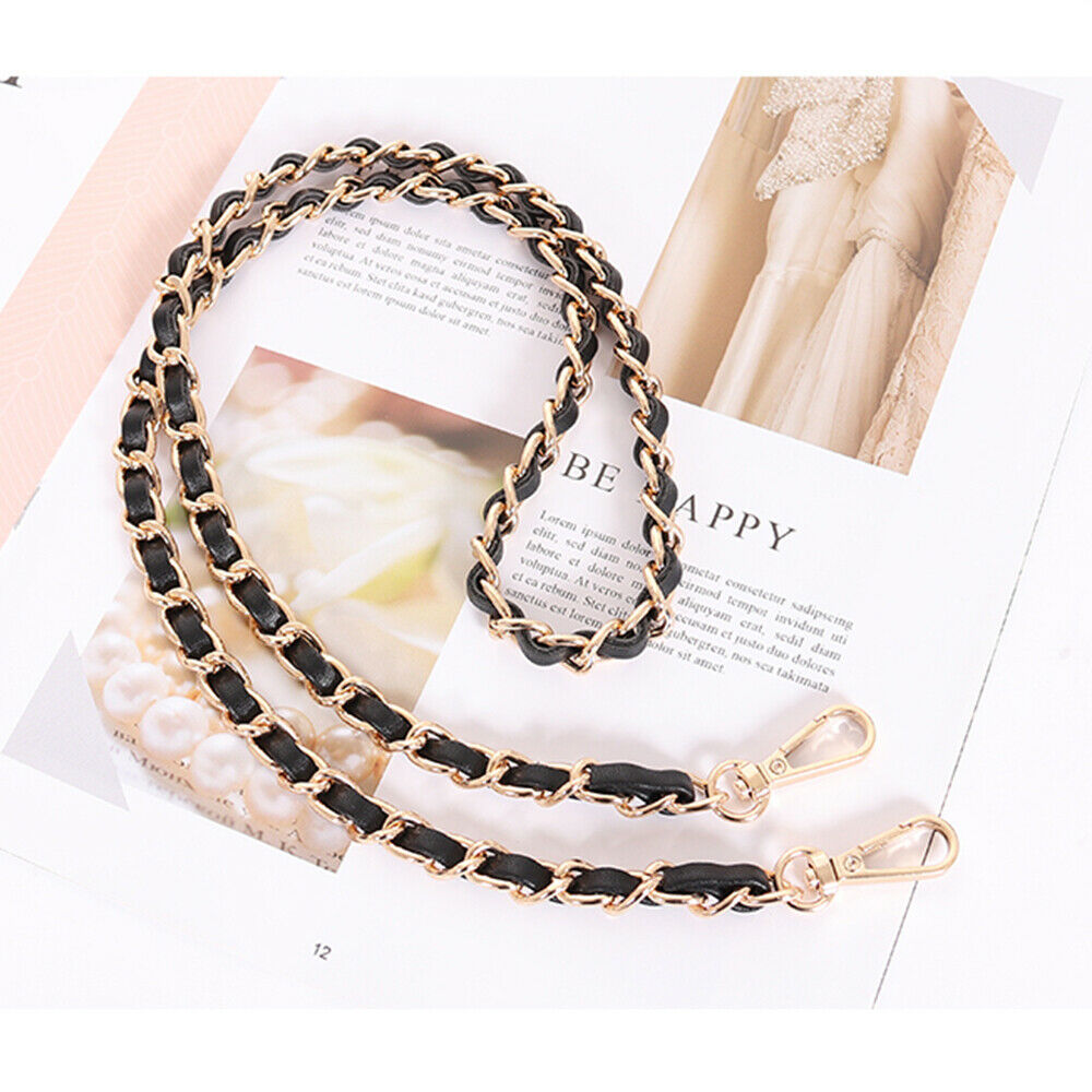 3X Crossbody Bag Strap Replacement Pu Leather Handbag Purse Chain 47inches