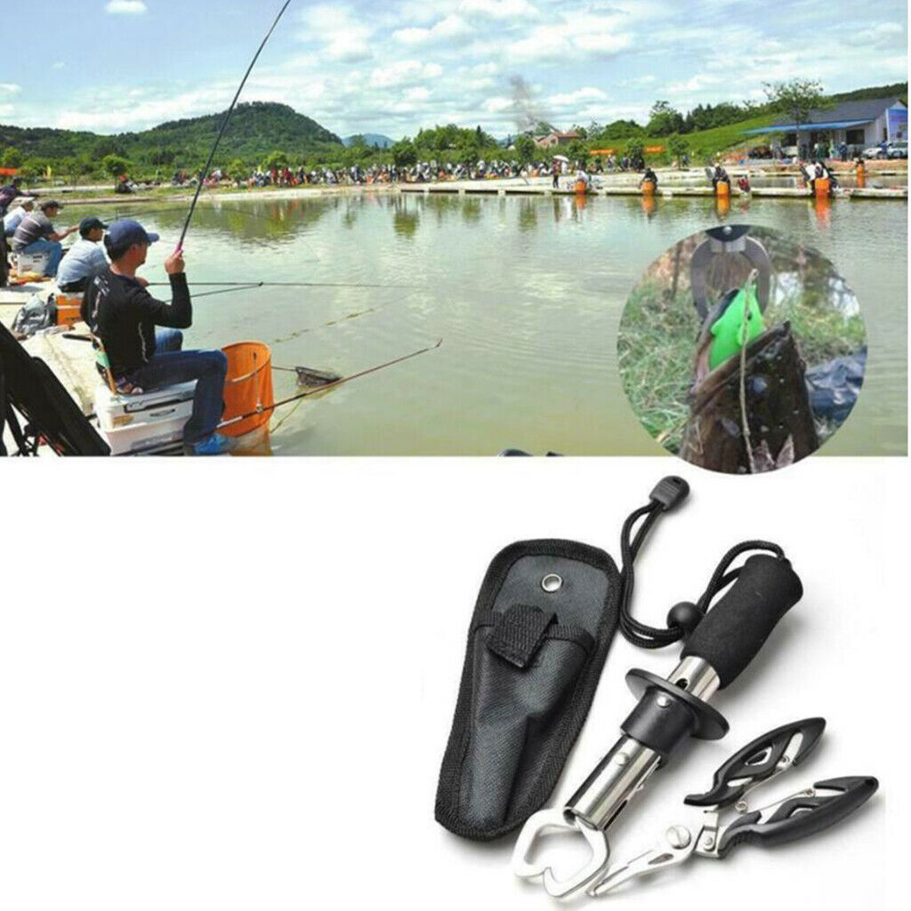 Fish Lip Gripper Fishing Pliers Hook Remover Split Ring Muti-Function Gear