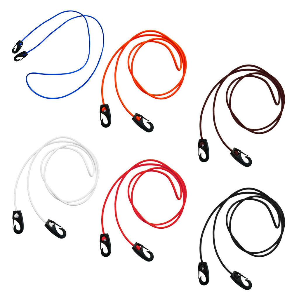 Replacement Elastic Shock Cord Bungee Rope with Hooks for Kayak Boat Black