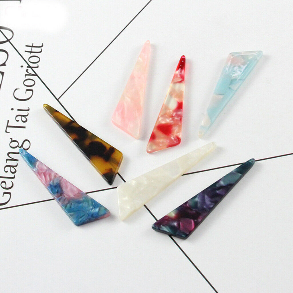 10Pcs Acrylic Pendant Charm for DIY Earring Jewelry Making Triangle