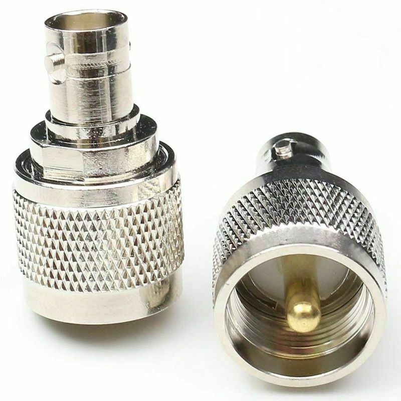 2pcs RF coaxial coax adapter BNC female to UHF male PL-259 R5X8X8