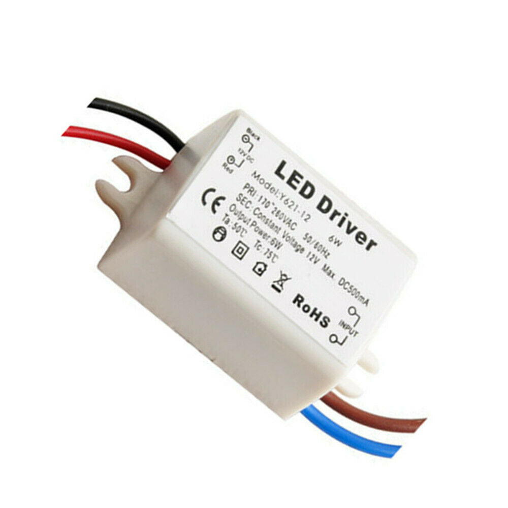6W Watt High Power Y621-12 LED Driver Constant Current AC170V-260V 50-60Hz 500mA