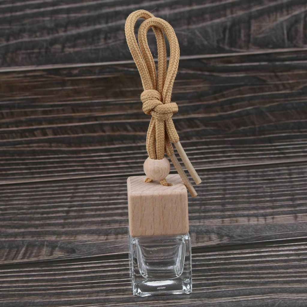 4Pcs Empty 6ml Car Hanging Perfume Vials Charm Decor Essential Oils Bottle