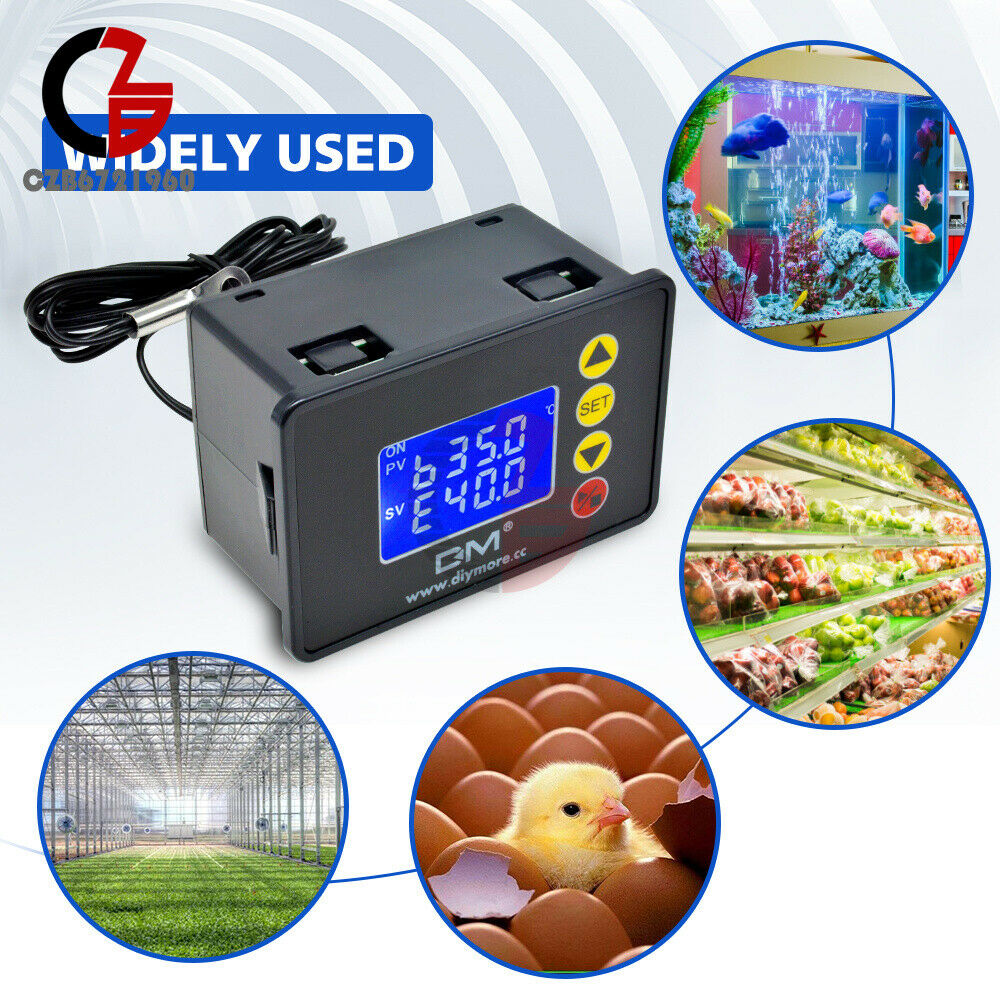 1.37" LCD Digital Display AC110-220V Temperature Controller NTC Sensor -55℃~120℃
