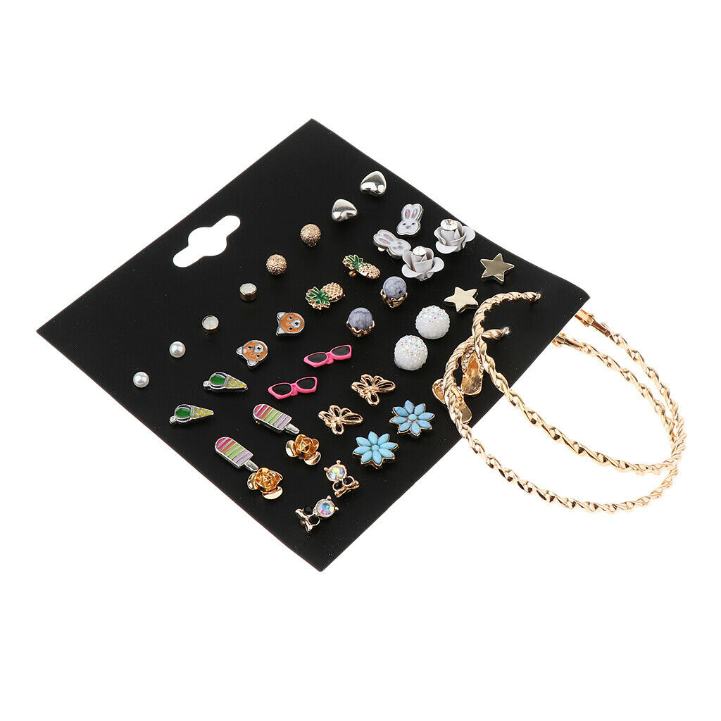 20 Pairs Wholesale Enamel Ear Stud Mixed Style Earrings Set for Women Girl