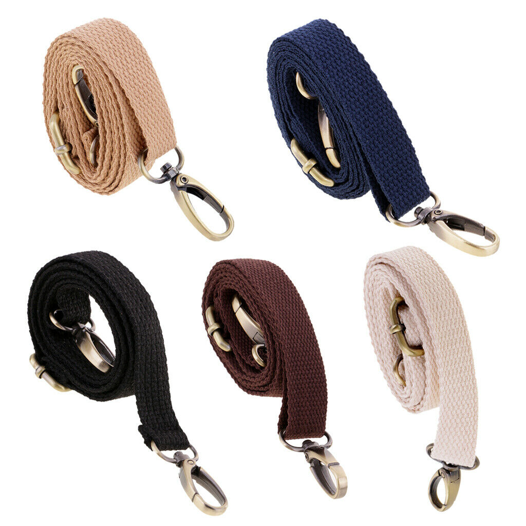 2x Canvas Adjustable Handbag Strap Replacements Bag Crossbody Bag 120cm