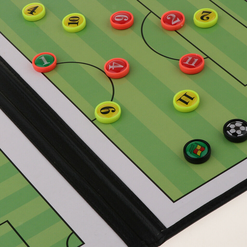 Football Match Plan Coaching Board W/ Pen Training Aid Tactics Equipmen