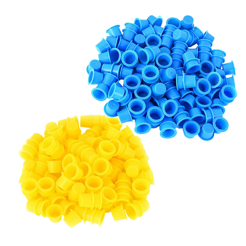 200 Pieces Disposable Plastic Tattoo Cup Pigment Ink Holder Medium Size