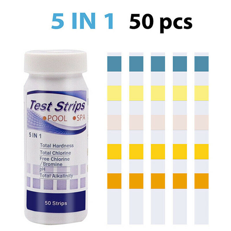50pcs Multipurpose Chlorine PH Test Strips SPA Swimming Pool Water Tester PaFCA