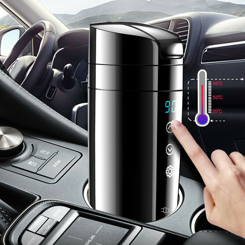 400ML Car Digital Display Mug Insulated Vacuum Drink Water Heating Electric Cup