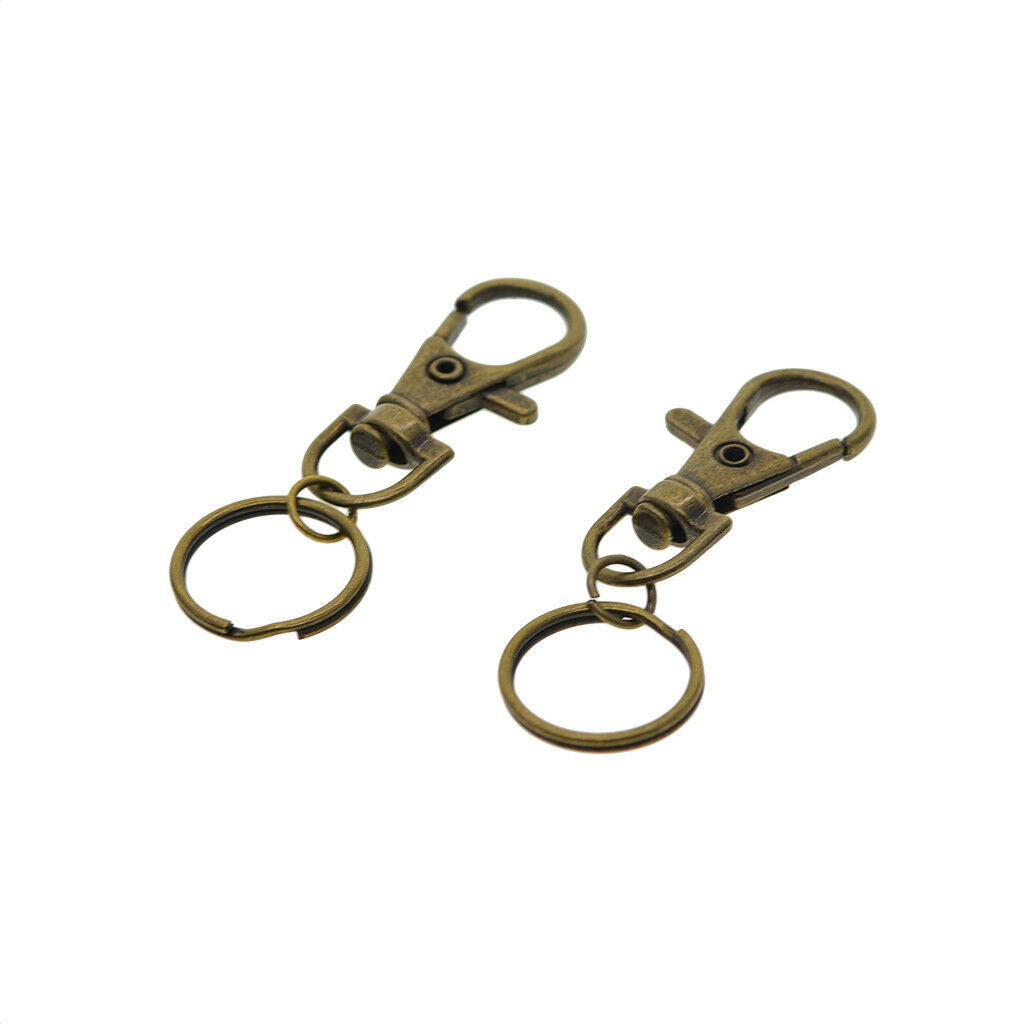 10Pcs Metal Key Chain Hooks with Key Rings for DIY Crafts Jewelry Findings