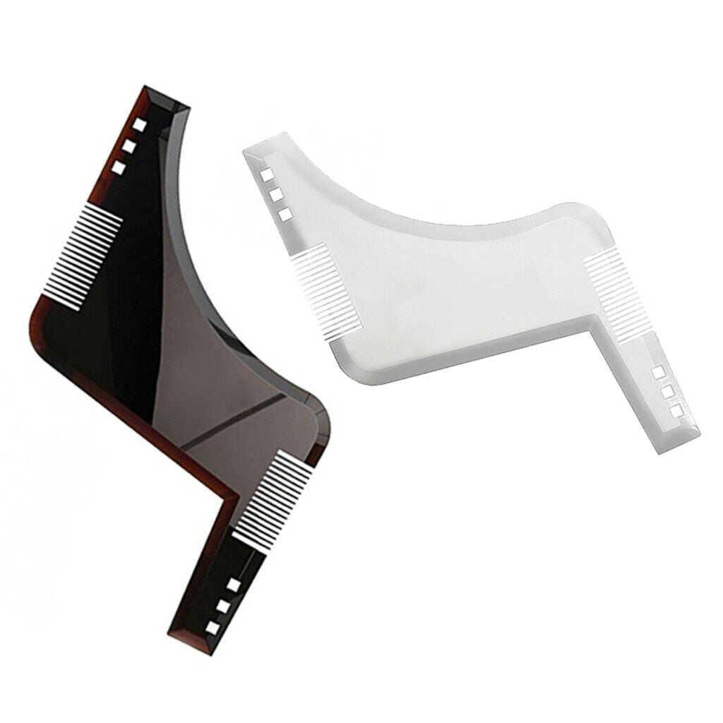 2pcs Beard Shaping Tool Styling Template Symmetry Trimming for Salon Barber