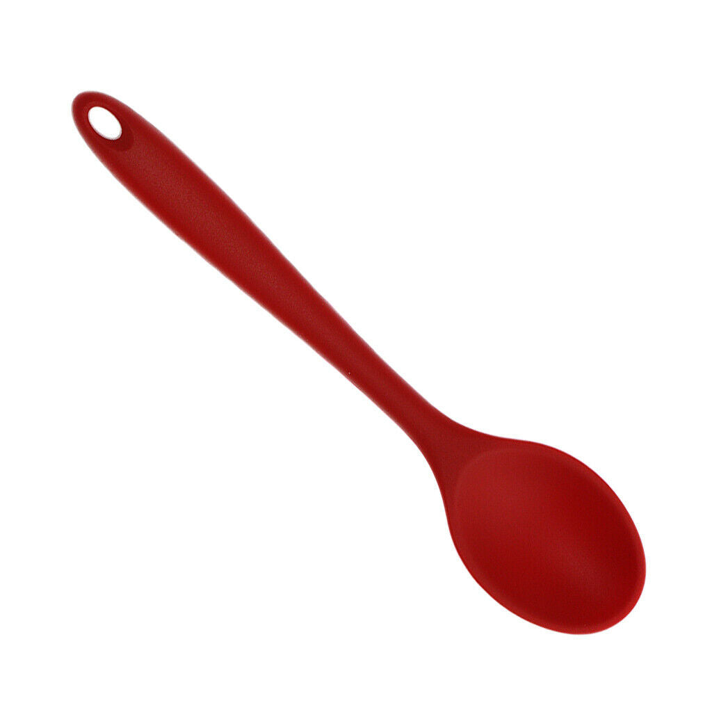 Set of 2 Food Grade Silicone Mini Soup Spoon Infant Tablespoon Flatware 8''